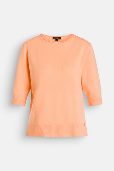COMMA, Woll-Strickshirt orange
