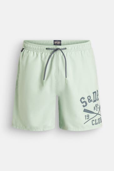 SUPERDRY Badeshorts hellgrün