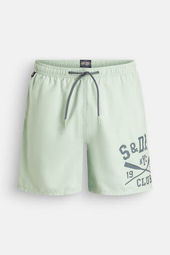 SUPERDRY Badeshorts hellgrün