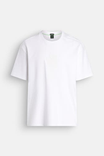 BOSS GREEN T-Shirt 'Mirror' weiß