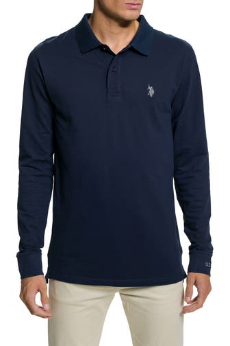 U.S. POLO ASSN. Langarm-Polo dunkelblau