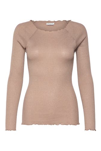 ROSEMUNDE Seidenmix-Longsleeve hellbraun