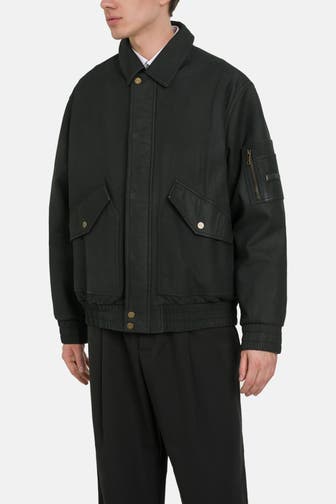 HUGO Leder-Blouson 'Lamoto' schwarz