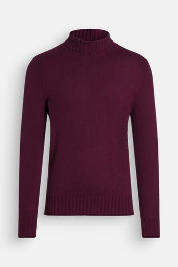 FTC Kaschmir-Strickpullover weinrot