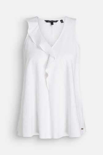 ARMANI EXCHANGE Leinenmix-Top weiß