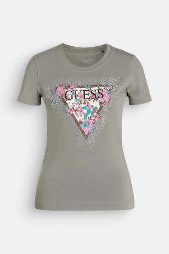 GUESS T-Shirt 'Cherry Flower' mehrfarbig
