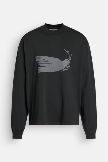 ROUGH. Sweatshirt 'Flying Bird' schwarz