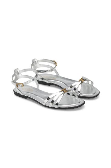 TOD'S - Sandalen 'Cinturini' silber