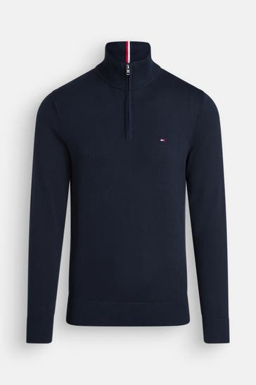 TOMMY HILFIGER Strick-Troyer nachtblau