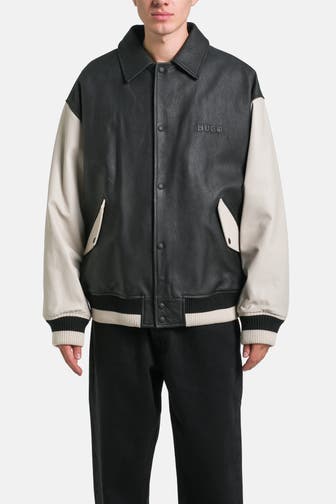 HUGO Lederjacke mehrfarbig