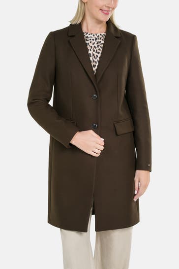 TOMMY HILFIGER Wollmix-Mantel braun