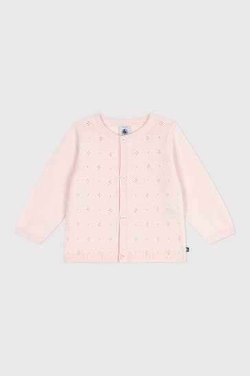 PETIT BATEAU Strickjacke puderrosa