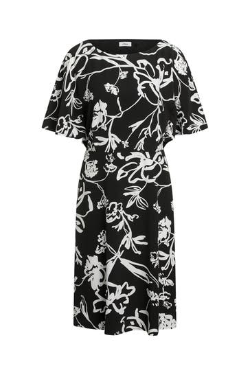 S.OLIVER BLACK LABEL Kleid schwarz floral