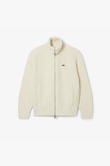 LACOSTE Wolljacke ecru