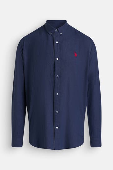 U.S. POLO ASSN. Leinenmix-Hemd Regular Fit