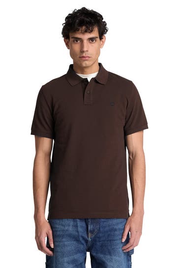 TIMBERLAND Polo-Shirt dunkelbraun