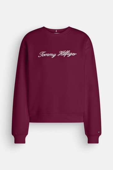 TOMMY HILFIGER Sweatshirt weinrot