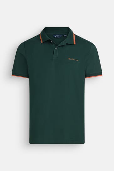 BEN SHERMAN Polo-Shirt dunkelgrün