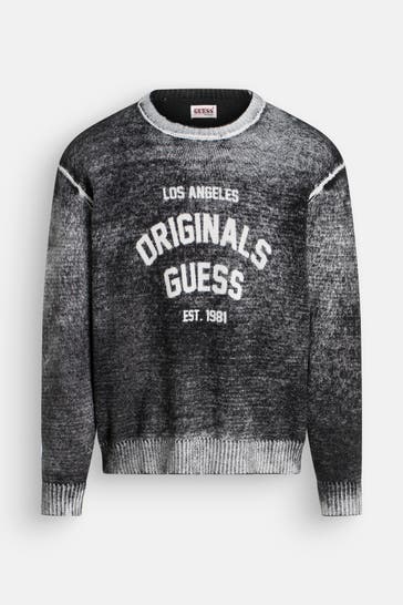GUESS Strickpullover schwarz-weiß