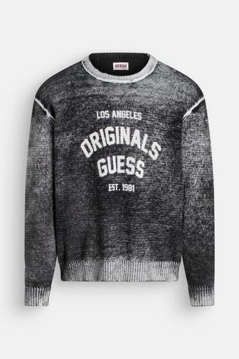 GUESS Strickpullover schwarz-weiß