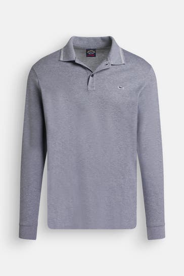 PAUL & SHARK Langarm-Polo grau