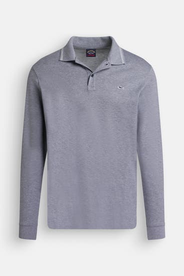 PAUL & SHARK - Langarm-Polo grau