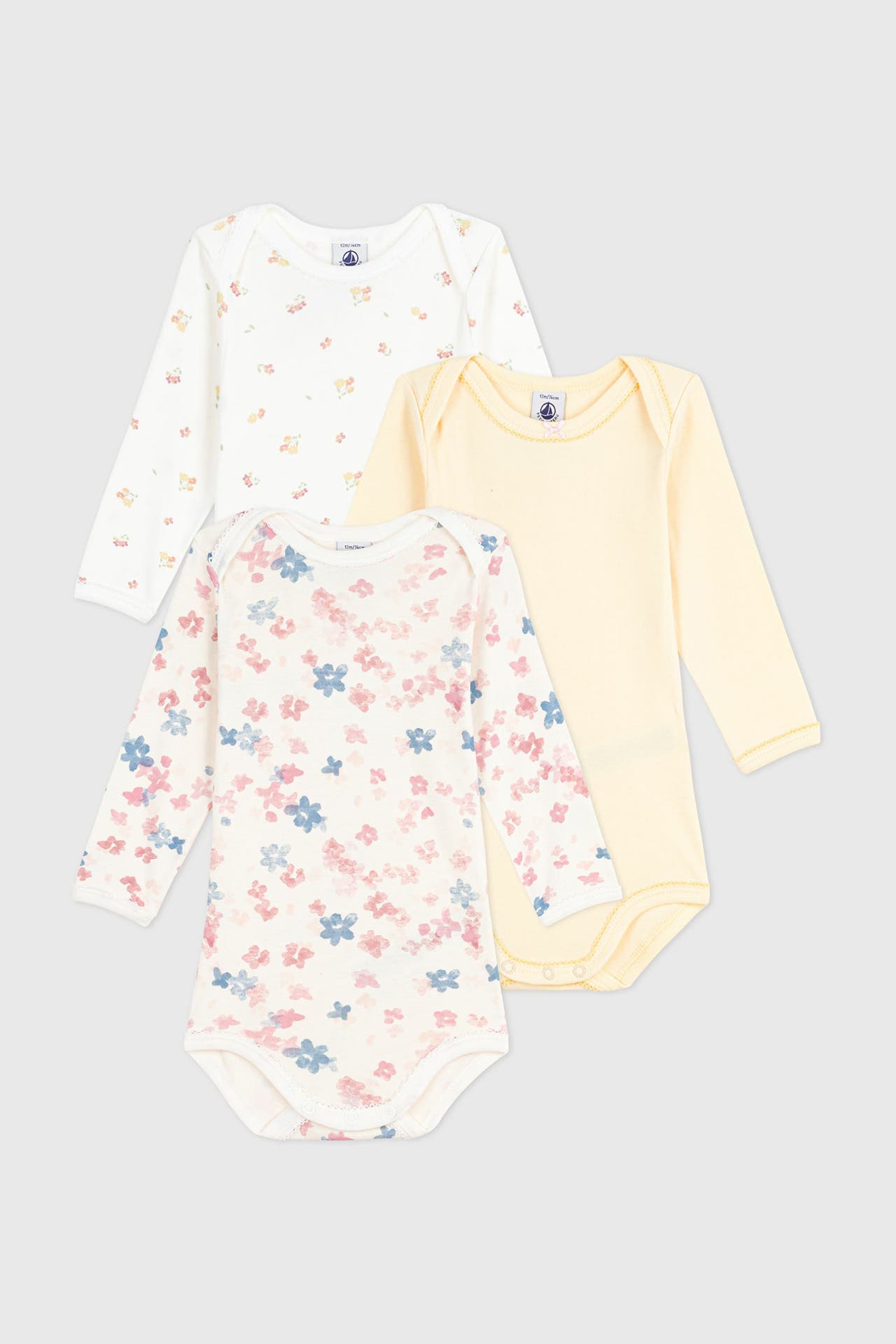 PETIT BATEAU 3er Pack Bodies mehrfarbig, Bild 1
