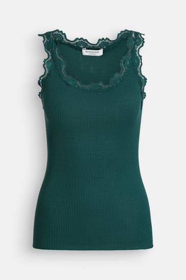 ROSEMUNDE Seidenmix-Top smaragdgrün