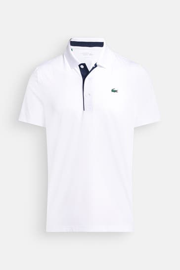 LACOSTE Funktions-Polo weiß