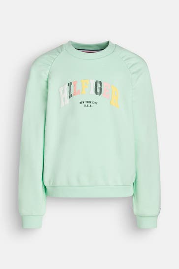 TOMMY HILFIGER Sweatshirt pastellgrün