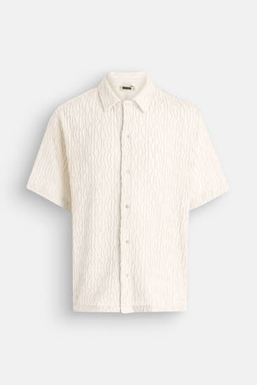 WOODBIRD Kurzarmhemd 'Sunny' weiß