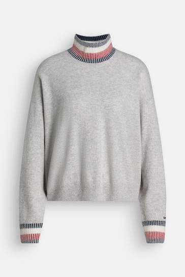 TOMMY HILFIGER Strickpullover grau