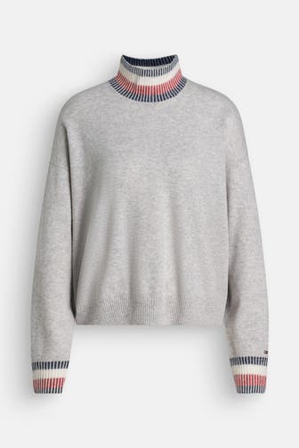 TOMMY HILFIGER Strickpullover grau