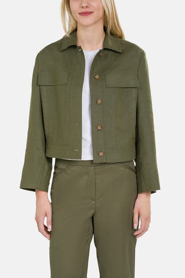 RIANI Leinenjacke oliv