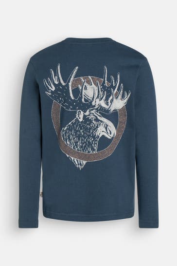 WHEAT Longsleeve 'Moose' graublau