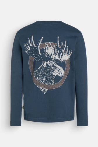 WHEAT Longsleeve 'Moose' graublau