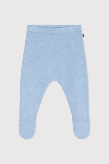 PETIT BATEAU Wollmix-Strumpfhose hellblau