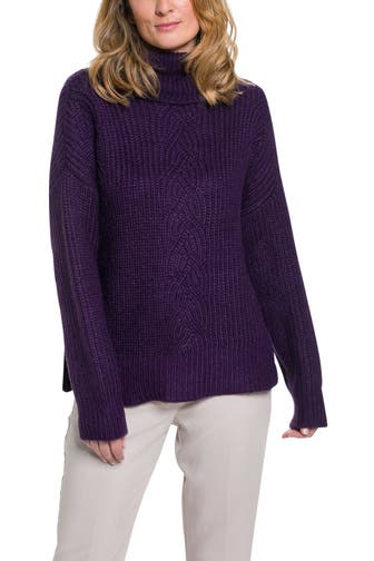 CARTOON Rollkragenpullover dunkellila