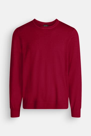 OLYMP Schurwoll-Pullover dunkelrot