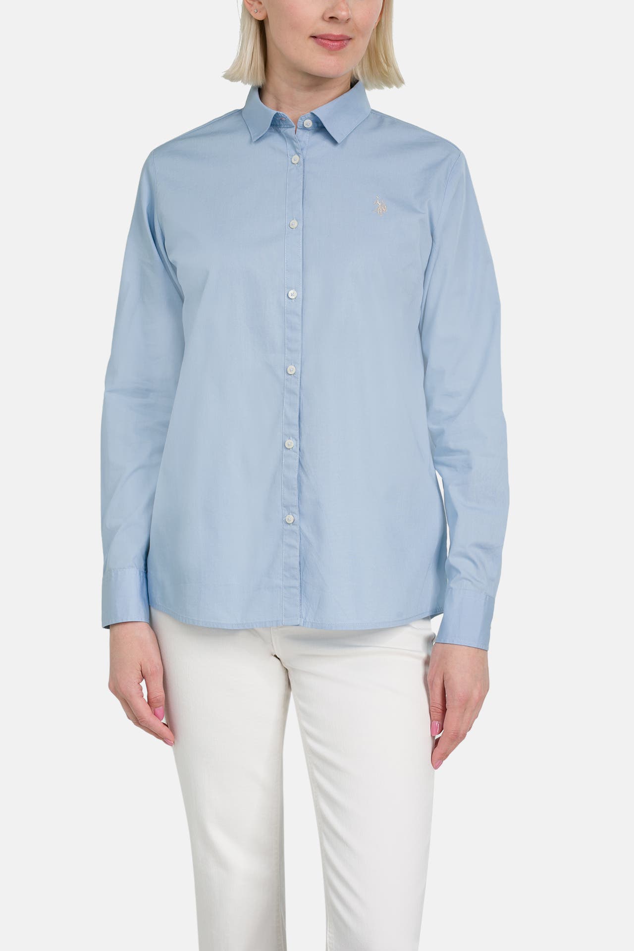 U.S. POLO ASSN. Business-Bluse hellblau, Bild 1