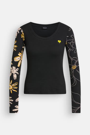 DESIGUAL Longsleeve 'Margarit' schwarz