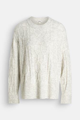 SOAKED Strickpullover weiß gemustert