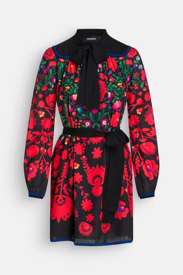 DSQUARED2 Kleid floral gemustert