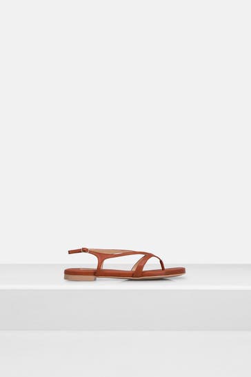AGL Leder-Sandalen 'Softy Jujube' rotbraun