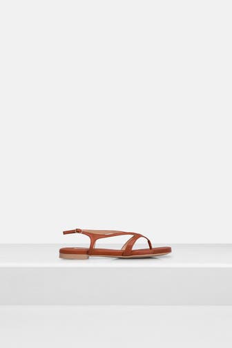 AGL Leder-Sandalen 'Softy Jujube' rotbraun