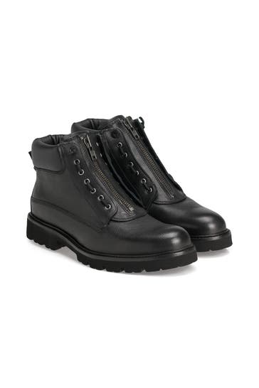 GORDON & BROS Leder-Boots 'Jeans' schwarz