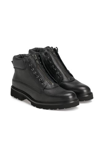 GORDON & BROS Leder-Boots 'Jeans' schwarz