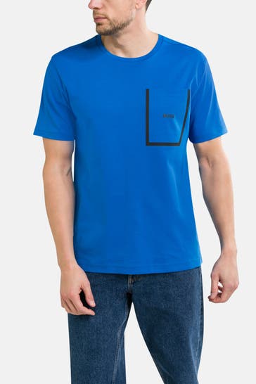 BOSS GREEN T-Shirt 'Thilix' royalblau