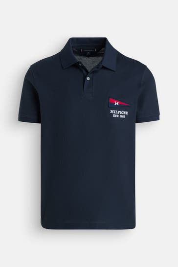 TOMMY HILFIGER Polo-Shirt dunkelblau