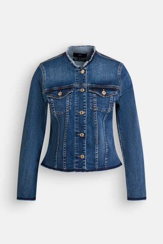 7 FOR ALL MANKIND Jeansjacke 'Vicky' dunkelblau